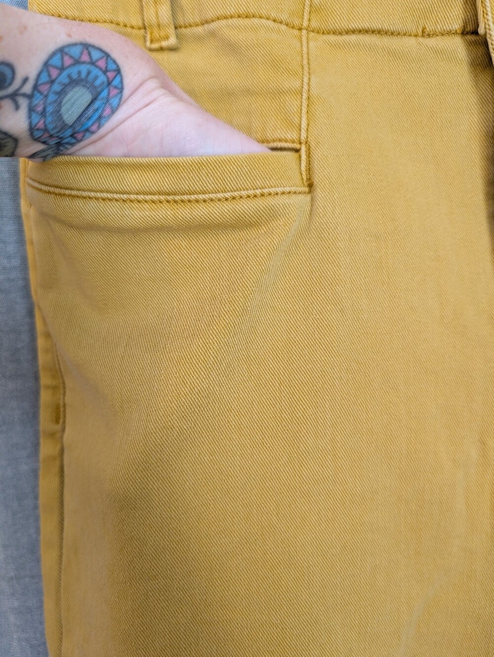 Mustard Wide-Leg Pants - Picture 2 of 8